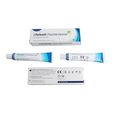 0,5 g 22600 ppm 5% lakier fluorkowy z melona sodowego do zębów w kolorze żółtym